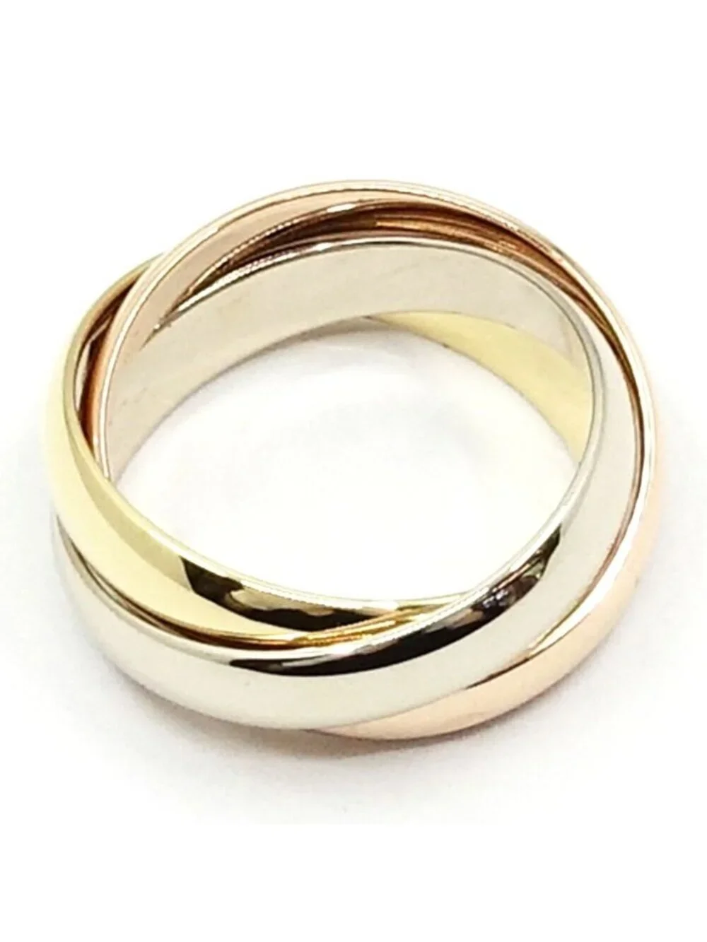 Cartier 18K Yellow Gold WG PG Trinity Ring Pinky
